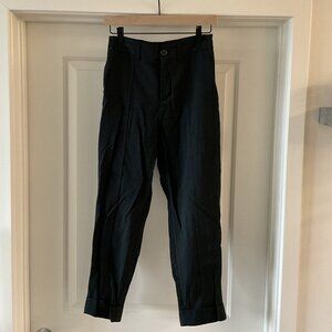 A New Day Black Relaxed Fit Cuffed Ankle Pants Size 4